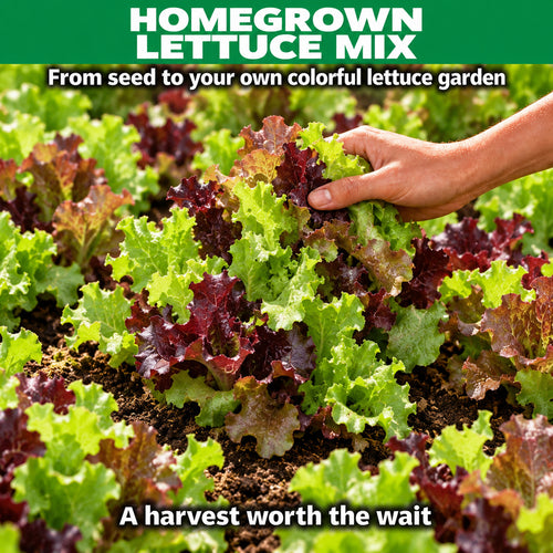 Lettuce Mix Seeds – Gourmet Salad Greens for Home Garden Planting