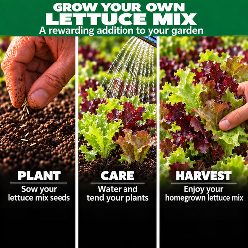 Lettuce Mix Seeds – Gourmet Salad Greens for Home Garden Planting