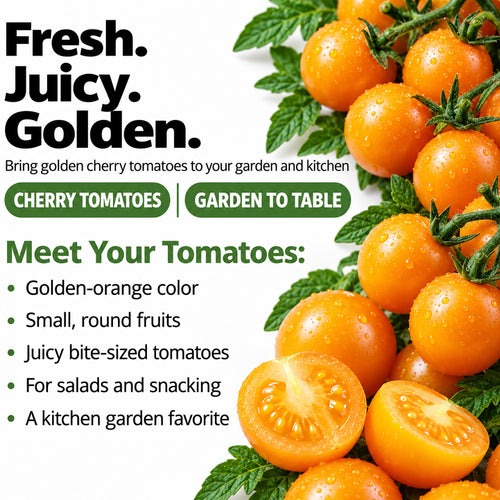 Golden Cherry Tomato Seeds – Grow Your Own Golden-Orange Tomatoes