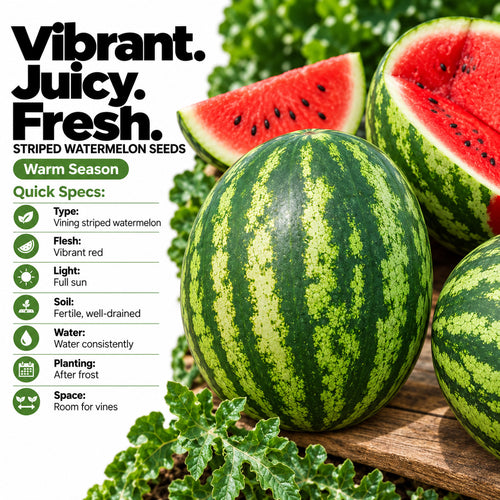 Striped Watermelon Seeds – Red Flesh for Your Summer Garden