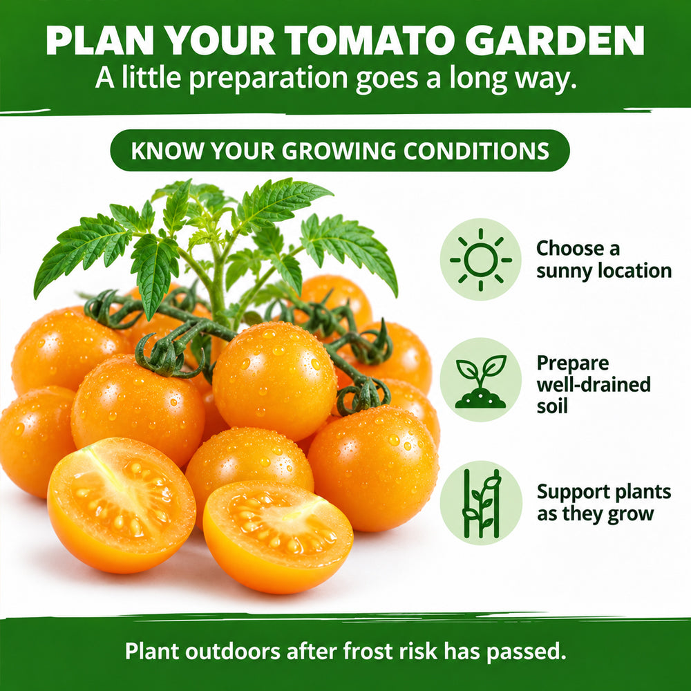 Golden Cherry Tomato Seeds – Grow Your Own Golden-Orange Tomatoes