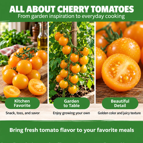 Golden Cherry Tomato Seeds – Grow Your Own Golden-Orange Tomatoes