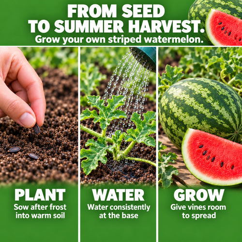 Striped Watermelon Seeds – Red Flesh for Your Summer Garden