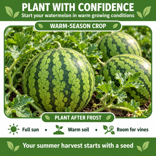 Yellow Watermelon Seeds – Golden Flesh & Green Striped Rind