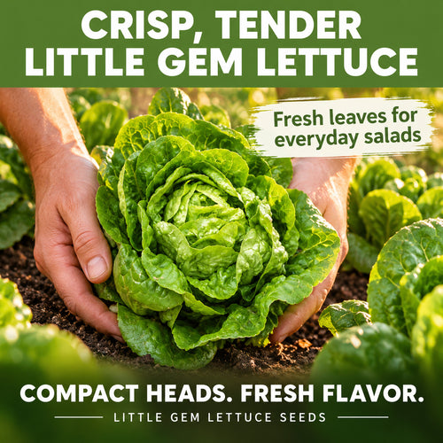 Little Gem Lettuce Seeds – Crisp, Tender Heads for Small Gardens