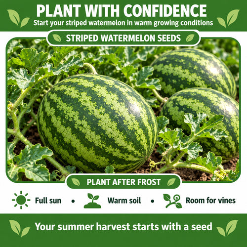Striped Watermelon Seeds – Red Flesh for Your Summer Garden