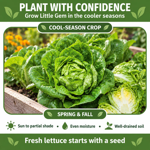 Little Gem Lettuce Seeds – Crisp, Tender Heads for Small Gardens