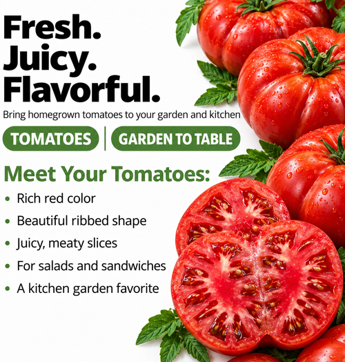 Red Beefsteak Tomato Seeds – Large Tomatoes for Slicing