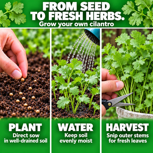 Cilantro Seeds – Fresh Herb Seeds for Home Garden & Kitchen Growing