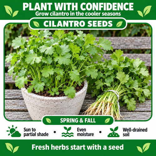 Cilantro Seeds – Fresh Herb Seeds for Home Garden & Kitchen Growing