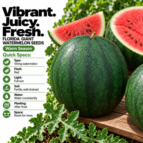 Florida Giant Watermelon Seeds – Large Melons with Sweet Red Flesh