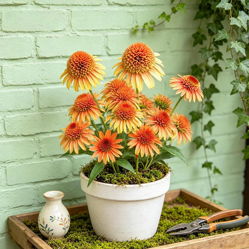 Coneflower Seeds - Double Orange