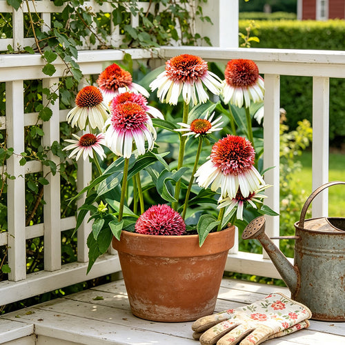 Coneflower Seeds - Double Pink & White